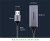 Cáp USB 3.0 to Lan 10/100/1000Mbps Gigabit Ethernet Ugreen 50922 vỏ nhôm cao cấp