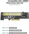 Card chuyển đổi ổ cứng SSD M.2 NVMe+Sata sang PCI-E 3.0 4X Ugreen 70504 cao cấp