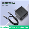 Củ sạc nhanh 100W GaN Nexode 4 cổng, 3 USB Type-C và 1 USB Type-A Hỗ trợ QC4+, PD3.0 Ugreen 40737