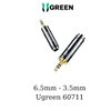 Đầu chuyển đổi 3.5mm dương sang 6.35/6.5mm âm Ugreen 60711 cao cấp