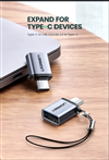 Đầu chuyển đổi OTG USB Type-C to USB 3.0 vỏ nhôm Ugreen 50283 cao cấp