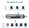 Đầu đọc thẻ nhớ SD/TF chuẩn USB Type C và USB 3.0 Ugreen 50706 chính hãng