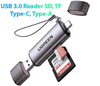Đầu đọc thẻ nhớ SD/TF chuẩn USB Type C và USB 3.0 Ugreen 50706 chính hãng