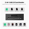 Đầu đọc thẻ USB 3.0 hỗ trợ SD/TF chính hãng Ugreen 20250 cao cấp