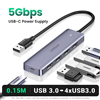 Hub chia 4 cổng USB 3.0 hỗ trợ cấp nguồn Micro USB chính hãng Ugreen 50985 cao cấp