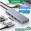 Hub chia 4 cổng USB 3.0 hỗ trợ cấp nguồn Micro USB chính hãng Ugreen 50985 cao cấp