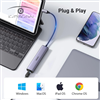 Hub chia USB Type-C to 3 cổng USB 3.0 Type-A kèm Lan Gigabit, vỏ nhôm chính hãng Ugreen 60600