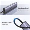 Hub chia USB Type-C to 3 cổng USB 3.0 Type-A kèm Lan Gigabit, vỏ nhôm chính hãng Ugreen 60600