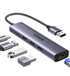 Hub chuyển đổi 5 in 1 USB Type-A ra Lan 1000Mbps Kèm HUB 3 Cổng USB 3.0 Ugreen 60554 cao cấp