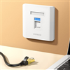Mặt Wall Plate 1 cổng mạng âm tường Ugreen 80180 cao cấp