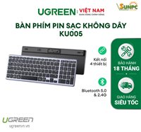 Bàn phím Bluetooth Ugreen 15258 siêu mỏng, hỗ trợ Wifi