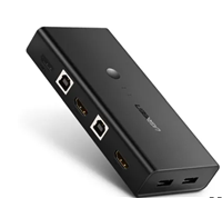 Bộ chuyển đổi 2 máy tính dùng 1 màn hình HDMI - Auto 2 USB KVM Switch chính hãng Ugreen 50744