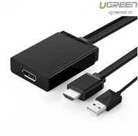 Bộ chuyển đổi HDMI + USB sang Displayport hỗ trợ 4K*2K Ugreen 40238 cao cấp