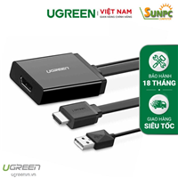 Bộ chuyển đổi HDMI + USB sang Displayport hỗ trợ 4K*2K Ugreen 40238 cao cấp