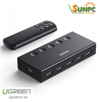 Bộ gộp HDMI 5 vào 1 ra chuẩn 2.0 hỗ trợ 4K@60Hz 3D CEC HDR HDCP2.2 Ugreen 90512 cao cấp