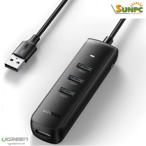 Bộ Hub chia USB 3.0 ra 4 cổng USB 3.0 Ugreen 10915 cao cấp (hỗ trợ nguồn Micro USB)