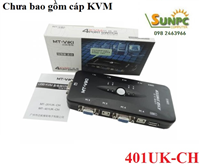 Bộ KVM Switch 4 port USB MT-VIKI MT-401UK-CH