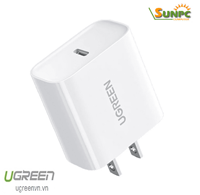 Củ sạc nhanh 20W chuẩn USB-C PD hỗ trợ QC 4.0 Ugreen 60449 cao cấp