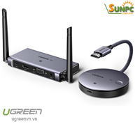 Bộ phát nhận tín hiệu HDMI+VGA không dây 50m 4K@30hz sóng 2.4/5Ghz Ugreen 90909A CM586 cao cấp
