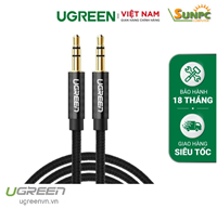 Cáp Audio AUX 3.5mm trên ô tô dài 2m chính hãng Ugreen 10687 cao cấp