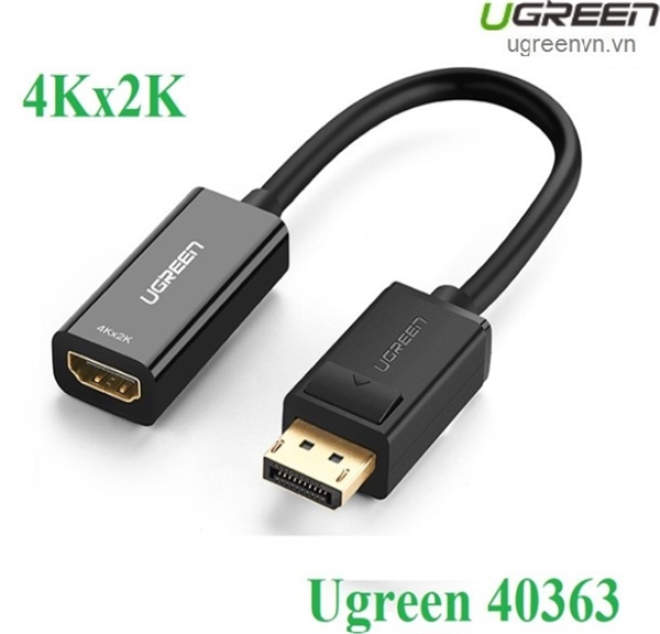 Cáp chuyển đổi Displayport to HDMI hỗ trợ 4Kx2K chính hãng Ugreen 40363 cao cấp