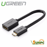 Cáp chuyển đổi Mini HDMI to HDMI dài 20cm chính hãng Ugreen 20137