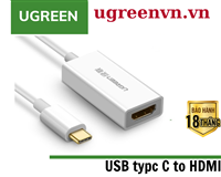 Cáp chuyển đổi USB-C to HDMI chính hãng Ugreen 40273 hỗ trợ 4k*2K cao cấp