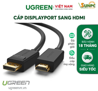 Cáp Displayport 1.2 to HDMI dài 5m hỗ trợ 4K*2K Ugreen 10204 cao cấp