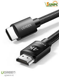 Cáp HDMI 1.4 dài 15M bọc nylon hỗ trợ độ phân giải 4K@30Hz Ugreen 40105 cao cấp (Có IC khuếch đại)