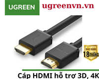 Cáp HDMI 1.4 dài 40M hỗ trợ Ethernet + 1080p@60hz Ugreen 50764 (Chip Khuếch Đại)