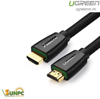 Cáp HDMI 2.0 dài 10m hỗ trợ full HD 4Kx2K chính hãng Ugreen 40414 cao cấp