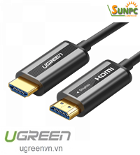 Cáp HDMI 2.0 sợi quang hợp kim kẽm 50m hỗ trợ 4K/60Hz Ugreen 50219 cao cấp