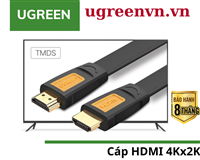 Cáp HDMI 5M sợi dẹt hỗ trợ 4Kx2K chính hãng Ugreen 11187 cao cấp