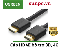 Cáp HDMI dài 10M cao cấp hỗ trợ Ethernet + 1080P/60Hz HDMI Ugreen 10110 Chính hãng