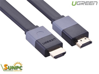 Cáp HDMI dẹt vỏ nhựa 1M trợ 3D 4K Ugreen 30108 Chính hãng