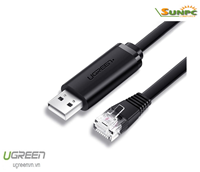 Cáp lập trình Console USB to RJ45 FTDI dài 1,5M chính hãng Ugreen 50773 cao cấp