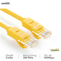 Cáp mạng đúc sẵn Cat5e 3M Ugreen 11232 màu vàng cao cấp