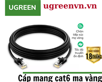 Cáp mạng đúc sẵn CAT6 UTP 26AWG tròn dài 1m Ugreen 20159