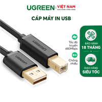 Cáp máy in USB 2.0 dài 2m Ugreen 20847 cao cấp