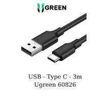 Cáp sạc, dữ liệu USB Type-A 2.0 sang USB Type-C dài 3M Ugreen 60826 cao cấp