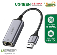 Cáp USB 3.0 to Lan 10/100/1000Mbps Gigabit Ethernet Ugreen 50922 vỏ nhôm cao cấp