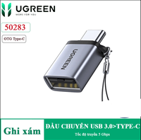 Đầu chuyển đổi OTG USB Type-C to USB 3.0 vỏ nhôm Ugreen 50283 cao cấp
