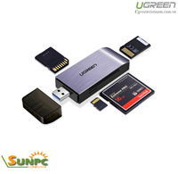 Đầu đọc thẻ USB 3.0 hỗ trợ SD/TF/CF/MS chính hãng Ugreen 50541 cao cấp