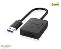 Đầu đọc thẻ USB 3.0 hỗ trợ SD/TF chính hãng Ugreen 20250 cao cấp