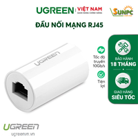 Đầu nối mạng chính hãng Ugreen 20391 hình trụ màu trắng