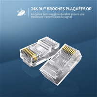 Hạt mạng RJ45 Cat5e 100c/túi chính hãng Ugreen 50246 cao cấp