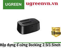 Hộp đựng ổ cứng Docking 2.5/3.5inch Sata/USB 3.0 hỗ trợ 12TB Ugreen 50857 cao cấp