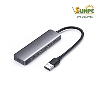 Hub chia 4 cổng USB 3.0 hỗ trợ cấp nguồn Micro USB chính hãng Ugreen 50985 cao cấp