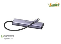 Thiết bị mở rộng USB Type-C 6 in 1 HDMI 4K@60Hz/Hub USB 3.0/LAN/PD 100W Ugreen 45000 cao cấp